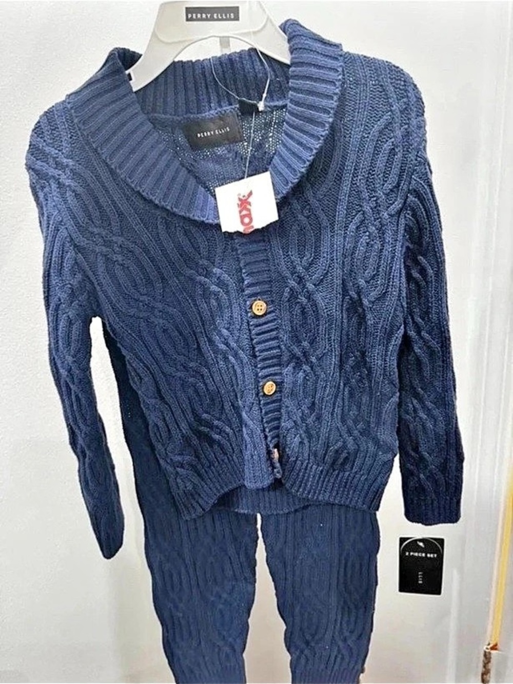 TOMMY HILFIGER Baby Blue Knit Matching Set NWT